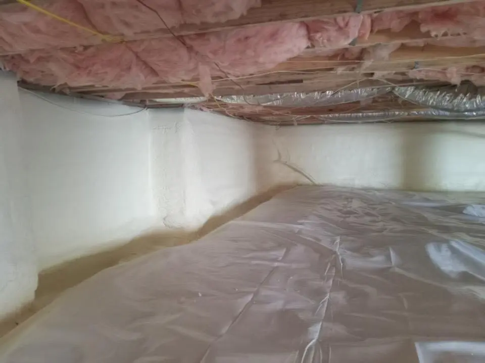 Crawl space encapsulation with closed-cell spray foam for Spray Foam Roofing Repair in Medina